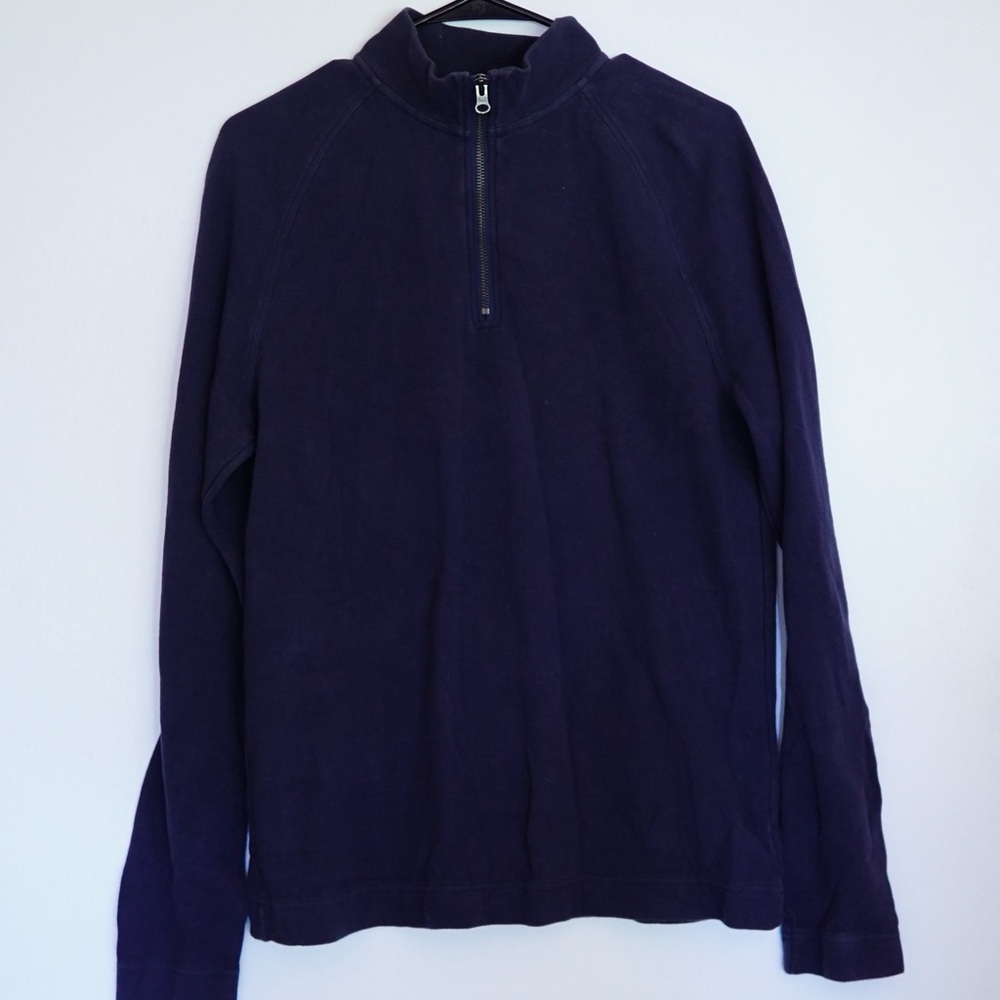 Men's Navy Blue Half-Zip Sweater